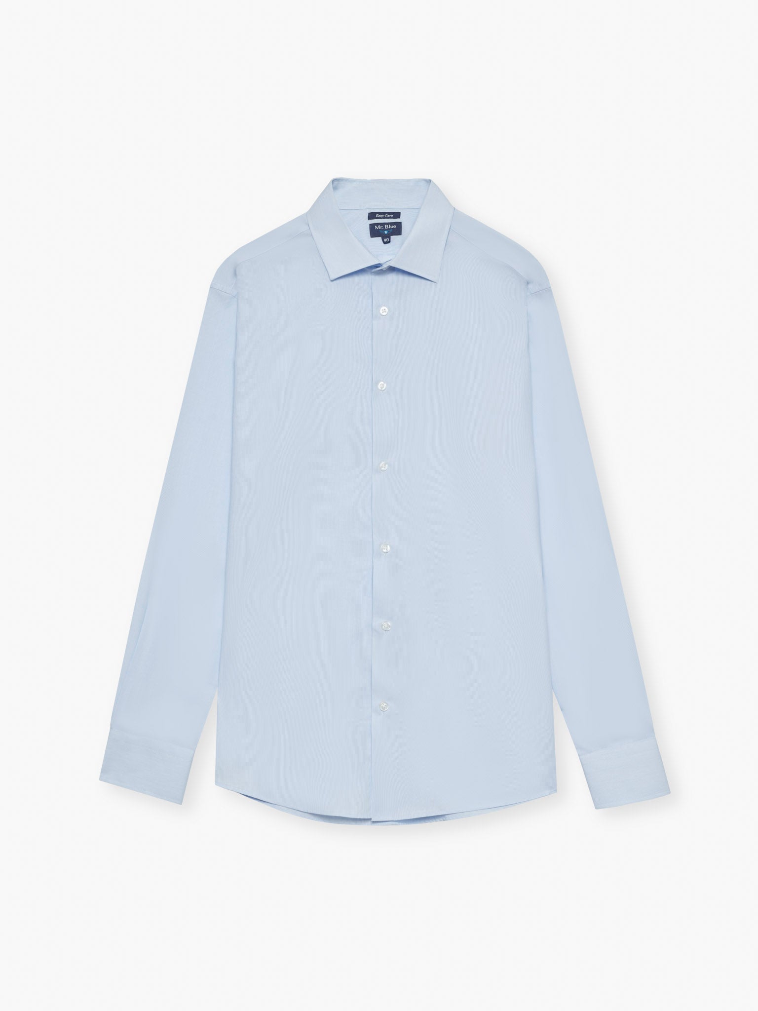 CAMISA POPELINE CLASSIC FIT AZUL ÀS RISCAS MR. BLUE