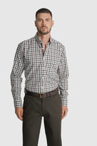 CAMISA TWILL REGULAR FIT CASTANHA AO QUADRADO MR. BLUE