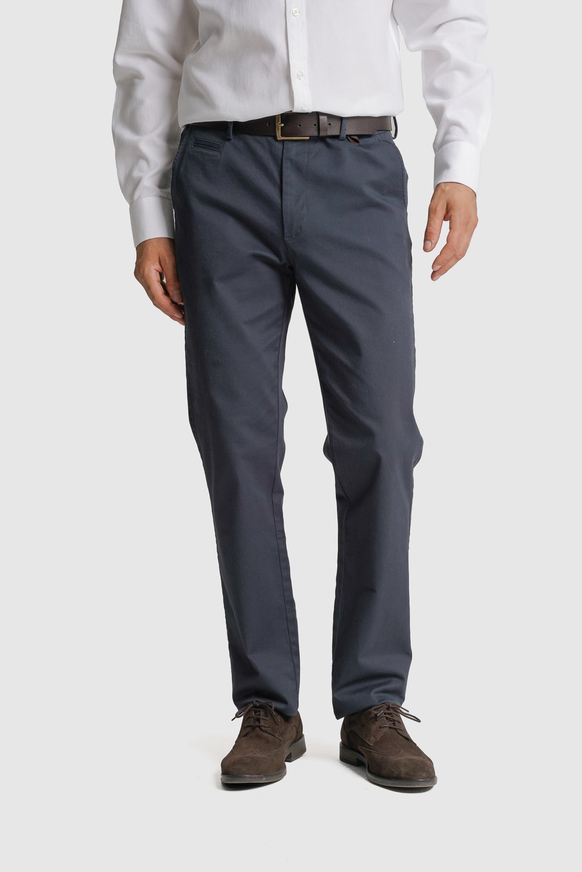 CALÇAS ALGODÃO SLIM FIT AZUIS LISAS MR. BLUE