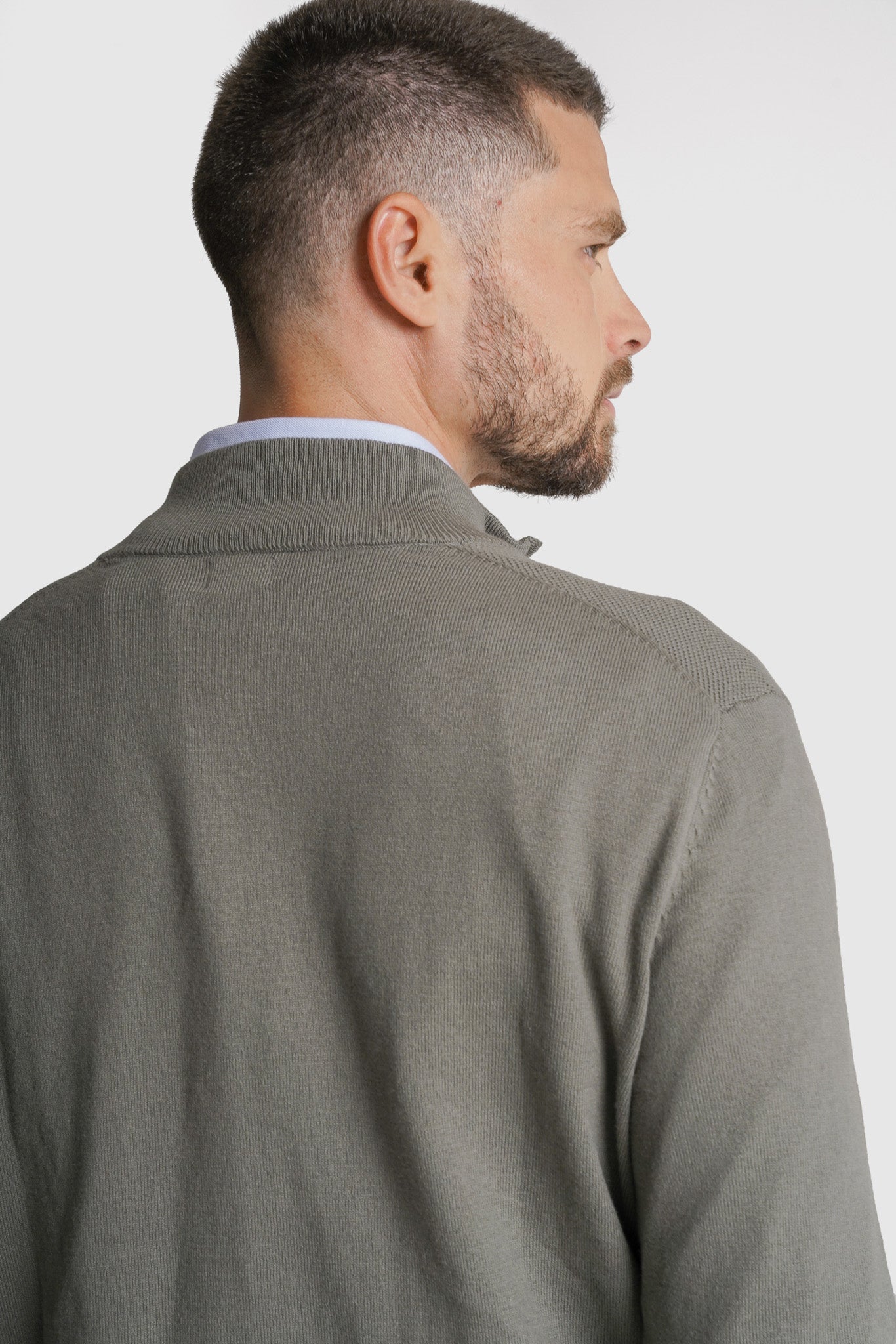 PULLOVER LÃ REGULAR FIT VERDE LISO MR. BLUE