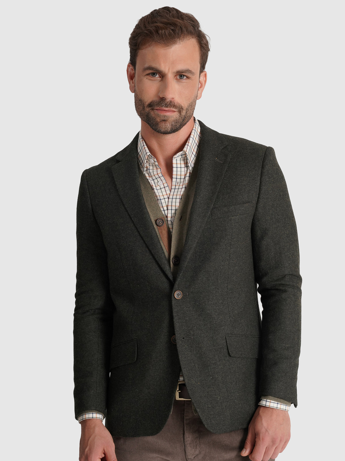 BLAZER LÃ VERDE LISO MR. BLUE