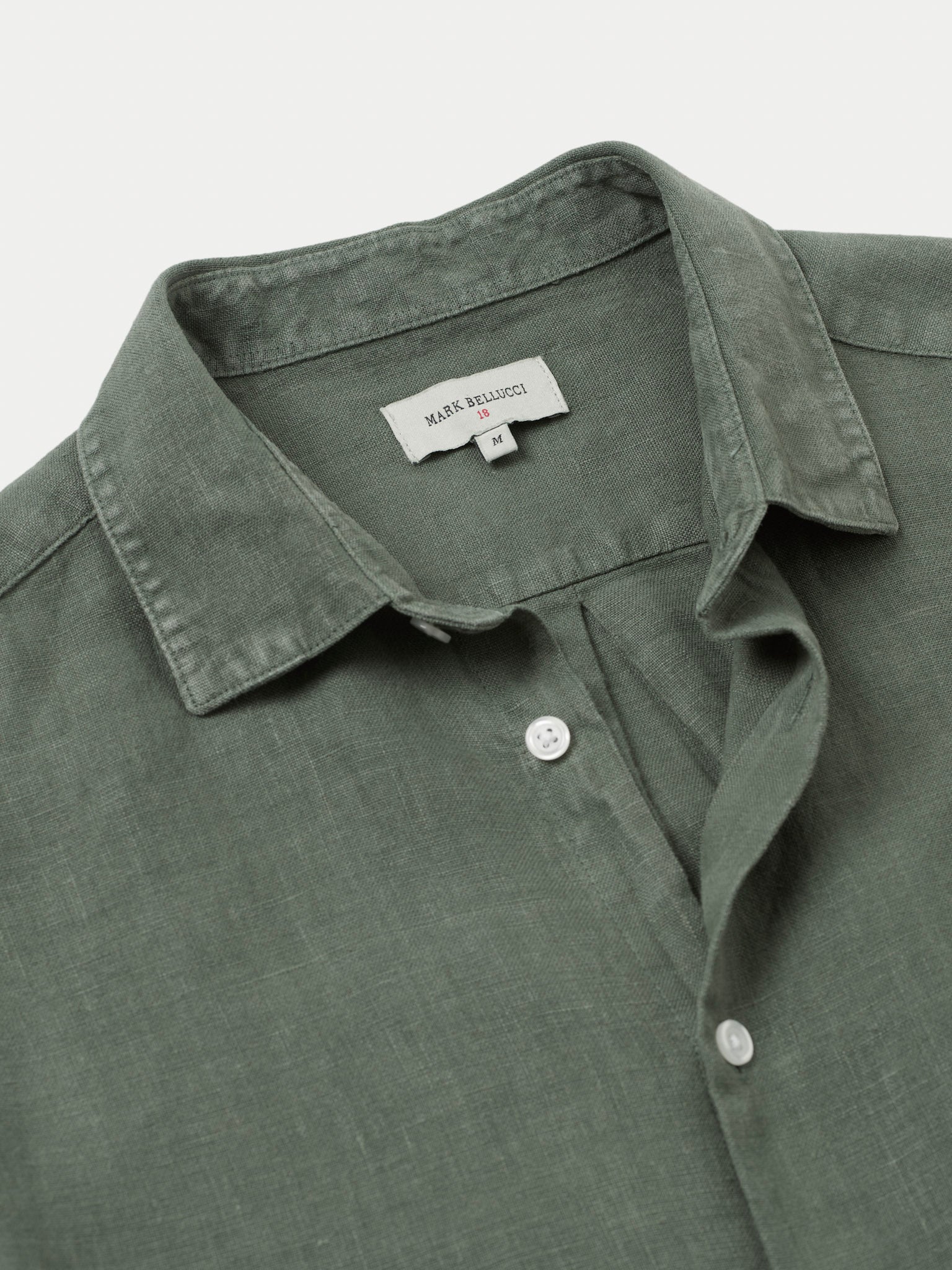 CAMISA LINHO TAILORED FIT VERDE LISA MARK BELLUCCI