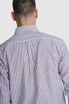 CAMISA TWILL REGULAR FIT AZUL ÀS RISCAS MR. BLUE