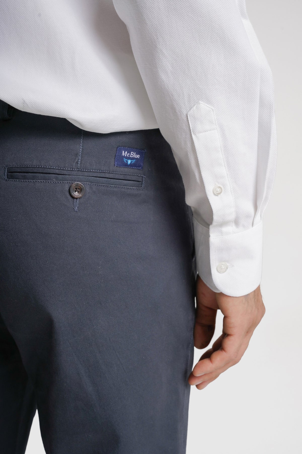 CALÇAS ALGODÃO SLIM FIT AZUIS LISAS MR. BLUE