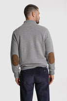 PULLOVER LÃ REGULAR FIT CINZENTO LISO MR. BLUE