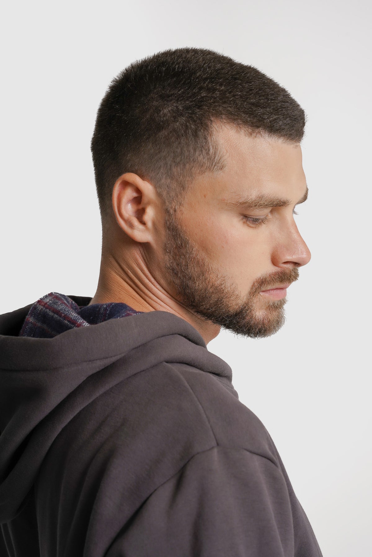 HOODIE ALGODÃO CINZENTO LISO MR. BLUE