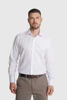 CAMISA DOBBY SLIM FIT BRANCA LISA MR. BLUE