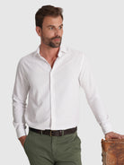 CAMISA PIQUET REGULAR FIT BRANCA LISA MARK BELLUCCI