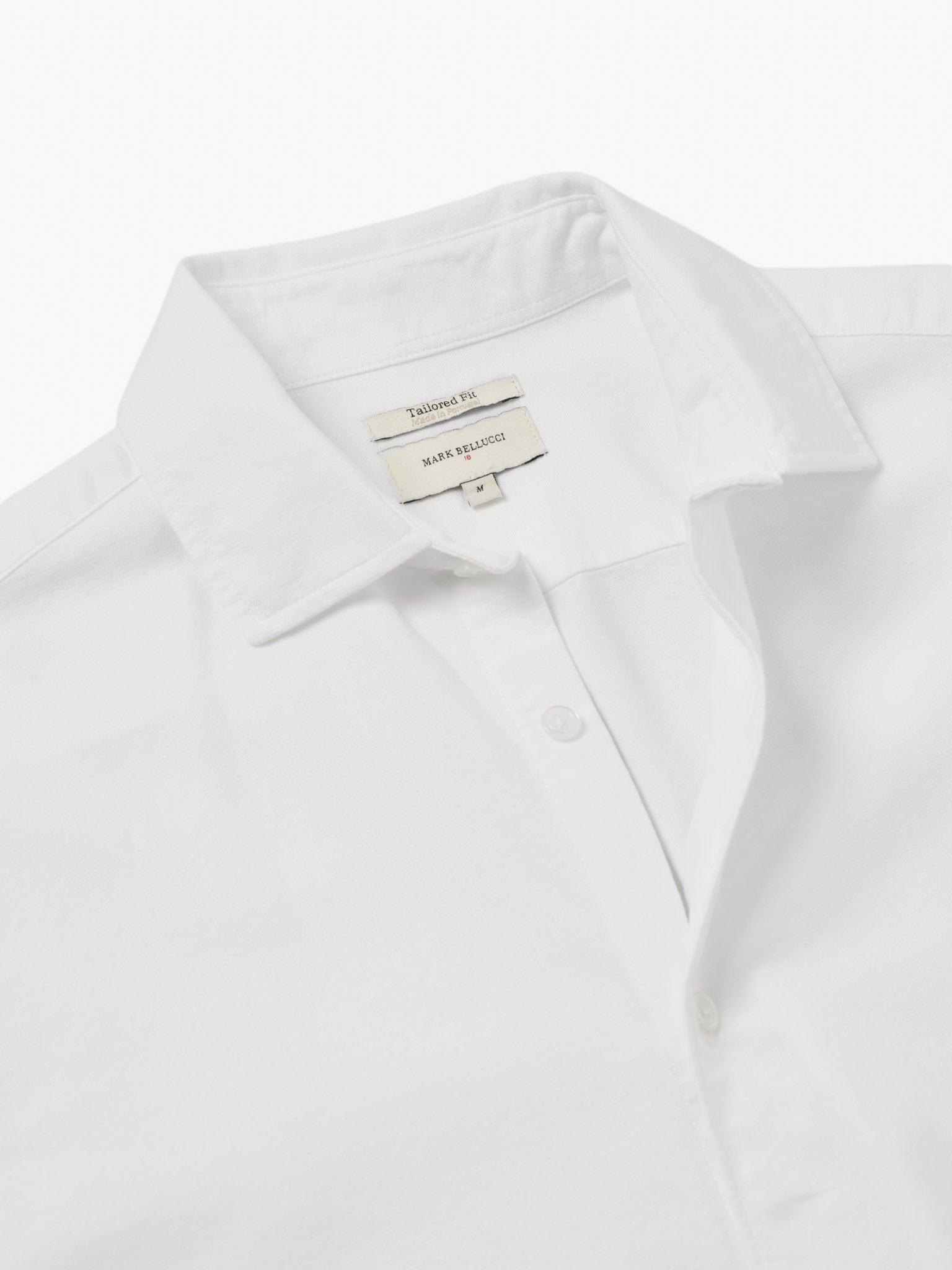 CAMISA PIQUET TAILORED FIT BRANCA LISA MARK BELLUCCI