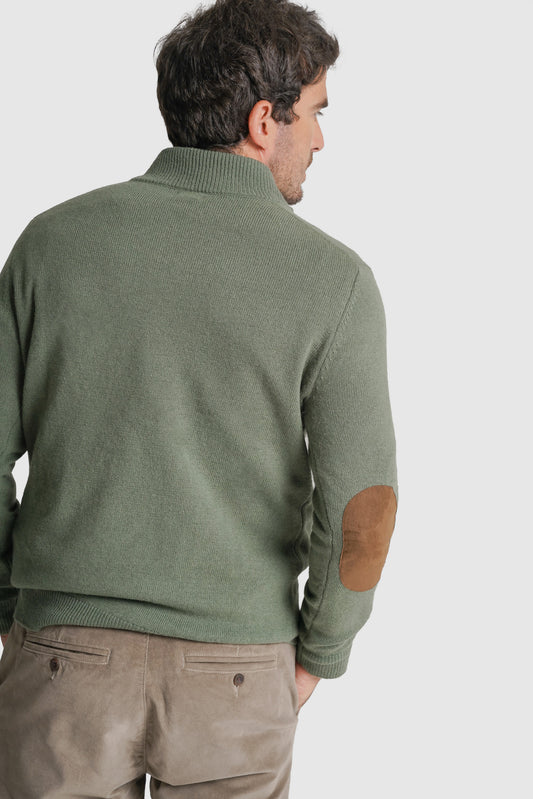 PULLOVER LÃ REGULAR FIT VERDE LISO MR. BLUE