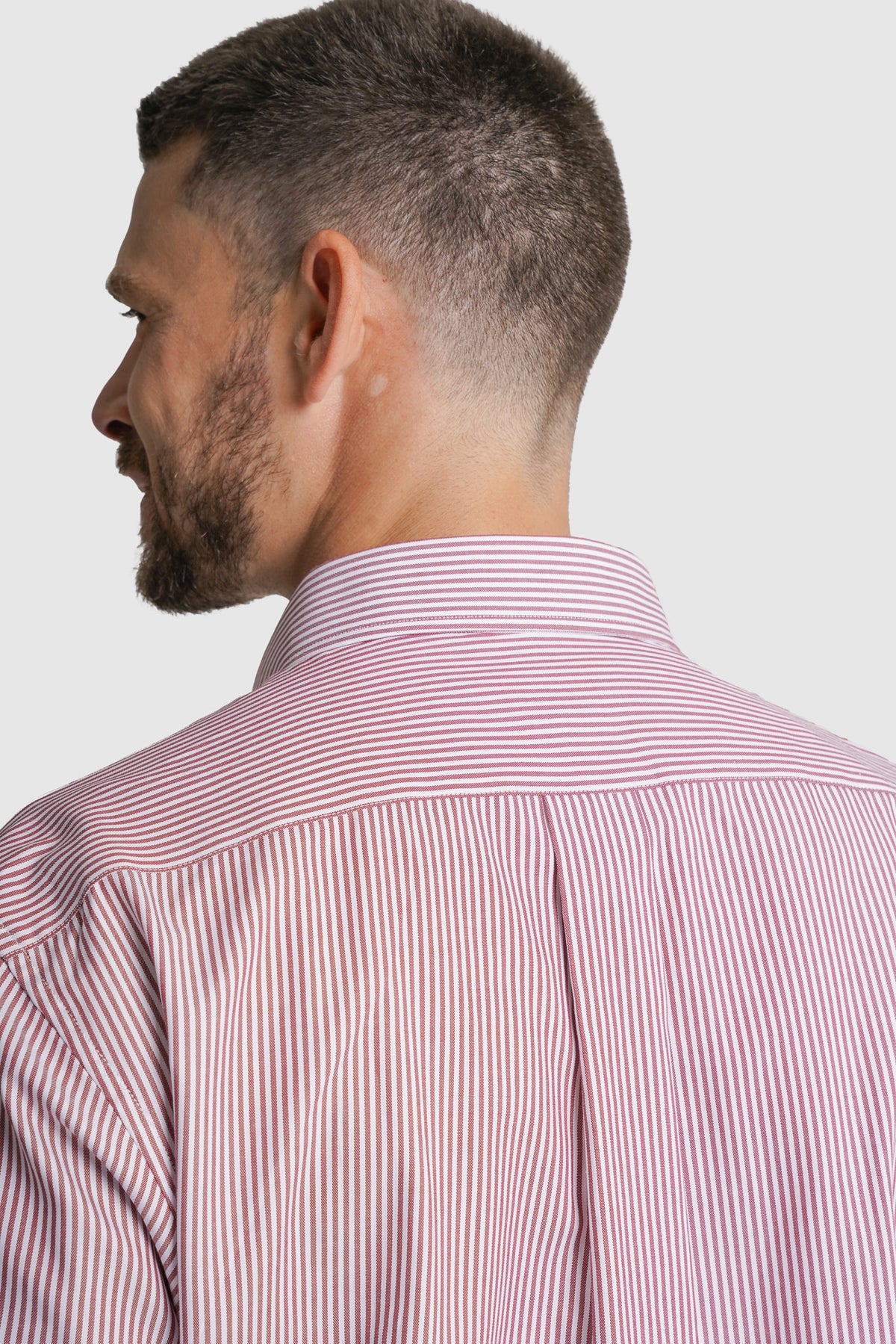 CAMISA FIL-A-FIL REGULAR FIT BORDEAUX ÀS RISCAS MR. BLUE