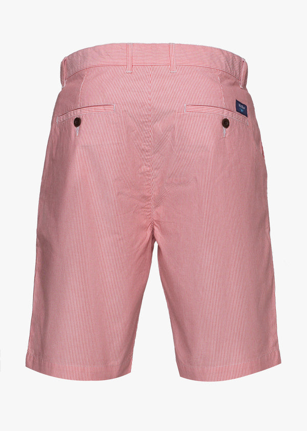 Classic Bermuda shorts with thin stripes and waistband detail