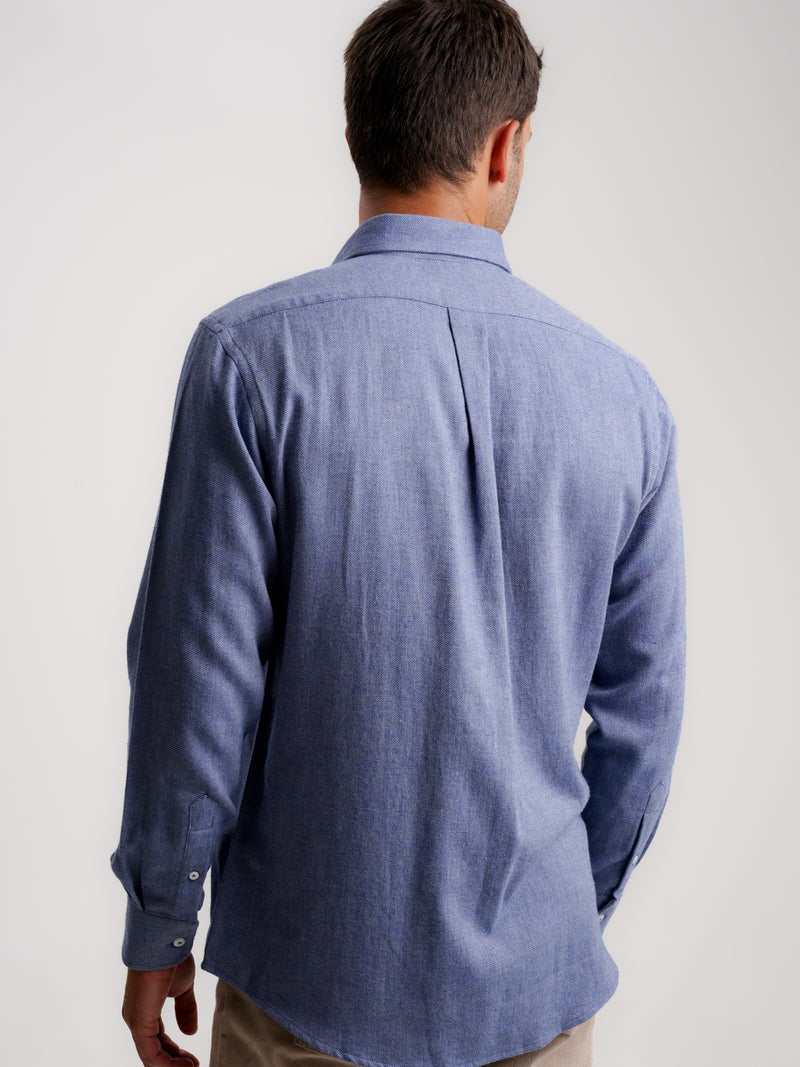 Regular Fit Shirt Dobby Blue