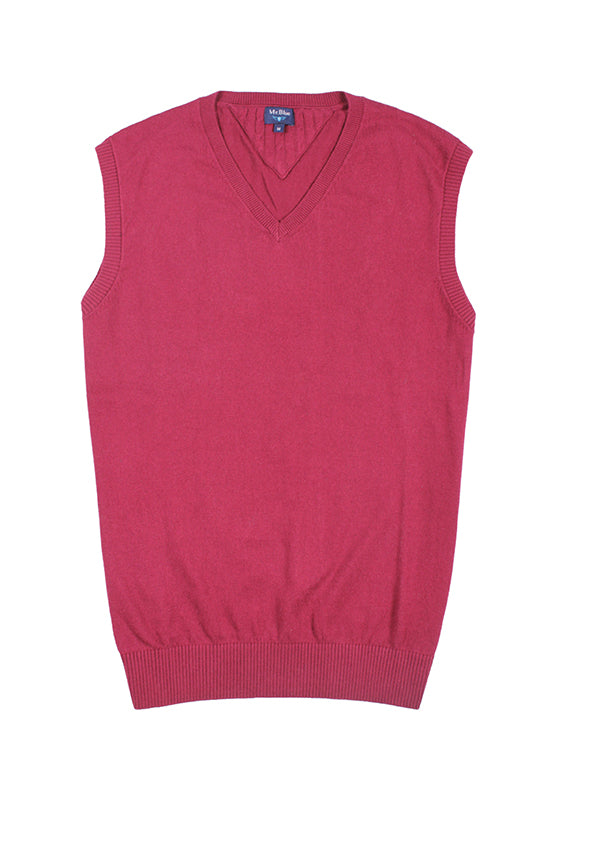 V-NECK VEST WITH BUTTONS AND CASHMERE