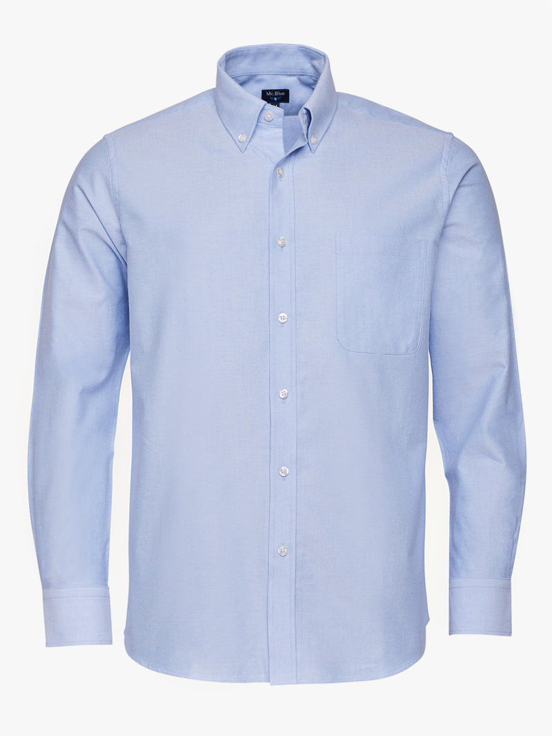 Camisa Regular Fit Oxford Azul