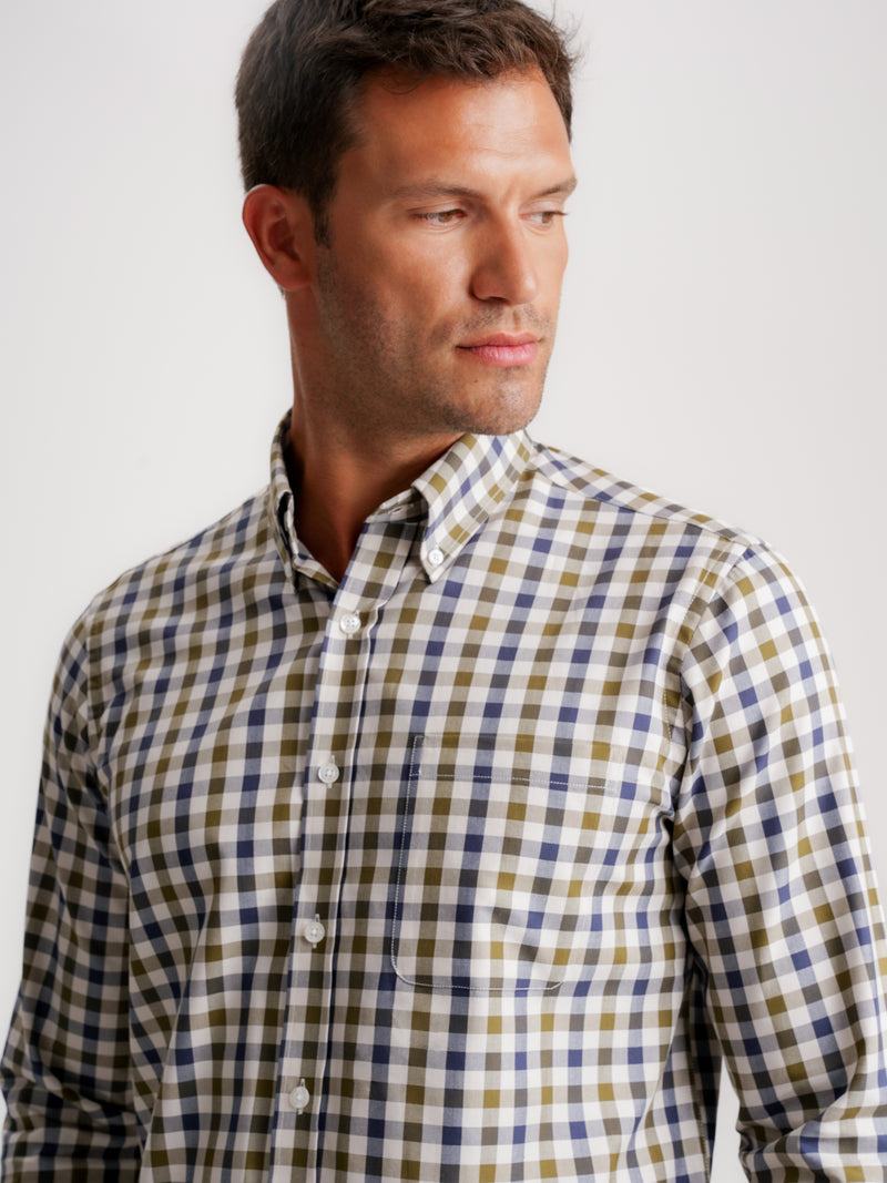 Camisa Regular Fit Sarga Azul