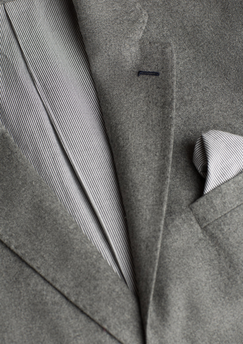 Grey wool plain blazer