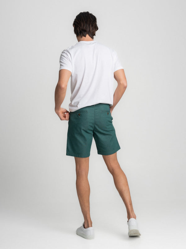 Classic Fit Green Bermuda Shorts