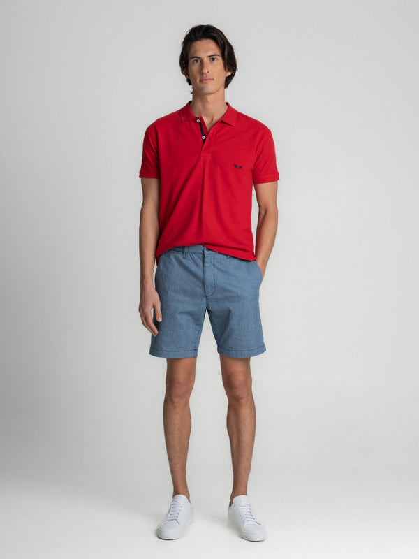 Casual Fit Blue Bermuda Shorts