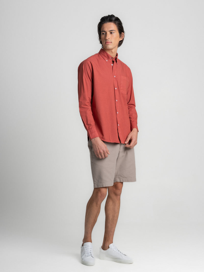 Poplin Red Regular Fit Shirt