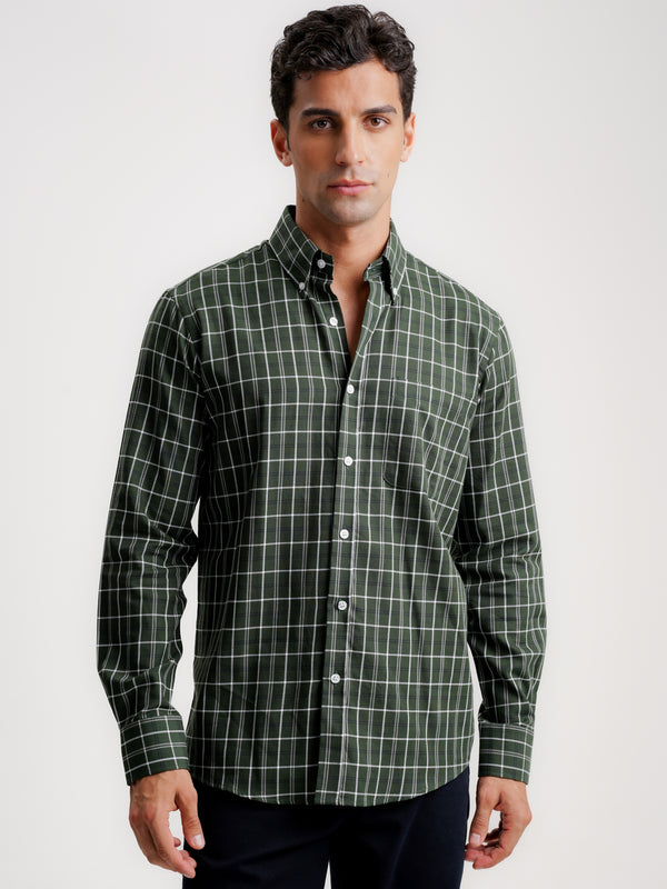 Camisa Regular Fit Twill Verde