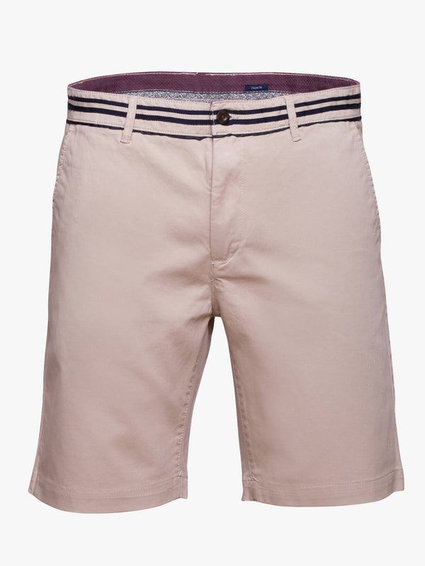 Canvas bermuda shorts plain beige