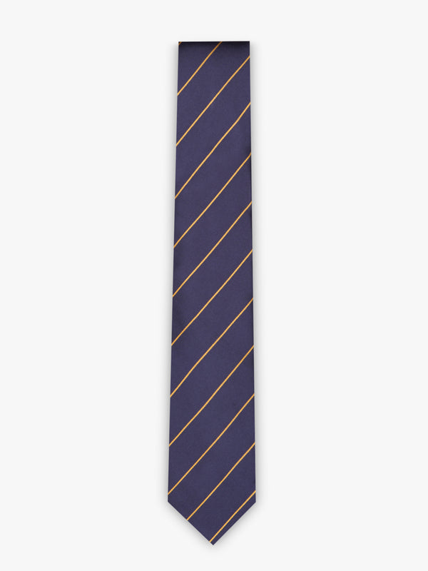 Corbata azul de rayas finas
