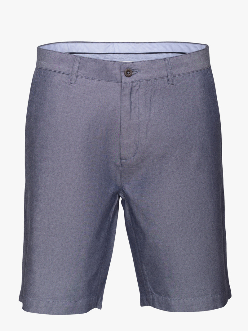 Pantalones cortos Oxford lisos azul gris