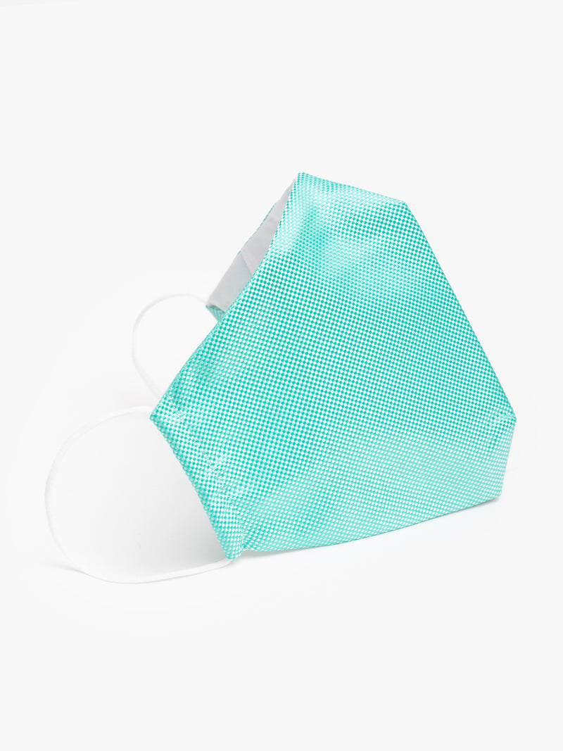 Mint green biodegradable cotton mask