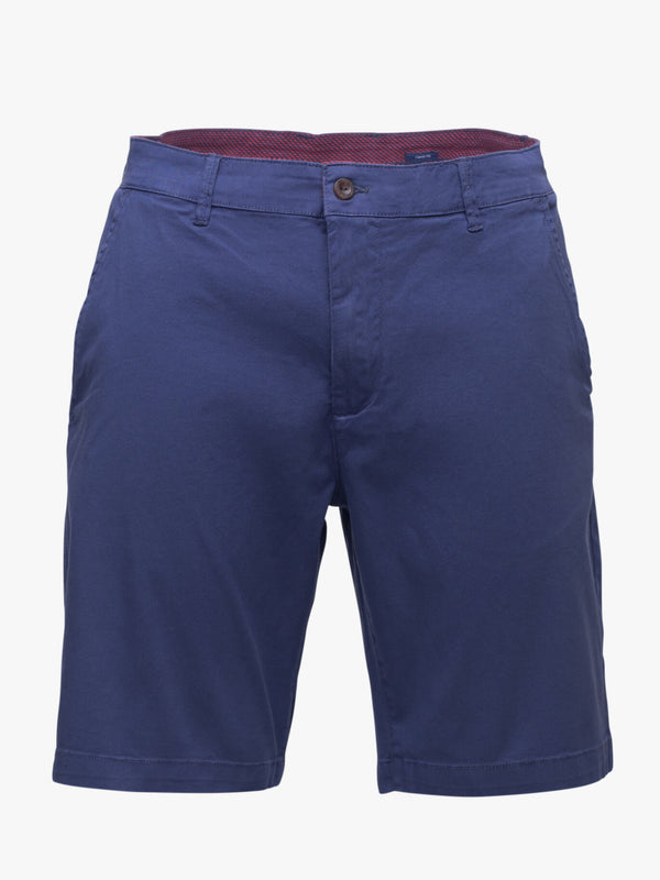 Canvas Bermuda shorts plain blue intermediate