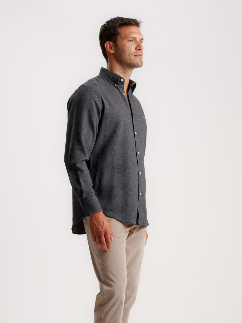 Regular Fit Dobby Grey Shirt