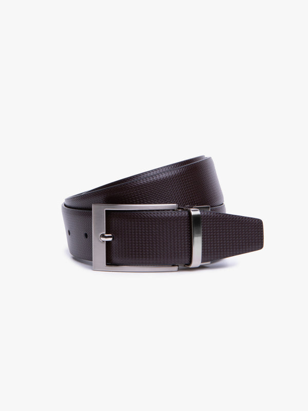Smooth white and brown Reversible Belt