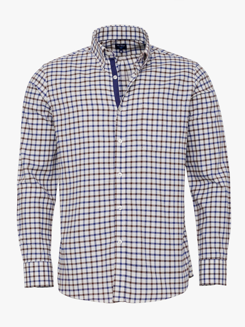 Camisa Regular Fit Sarga Marrón