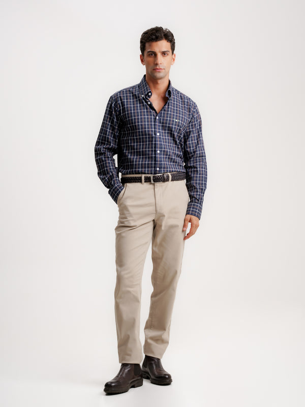 Camisa Regular Fit Sarga Azul