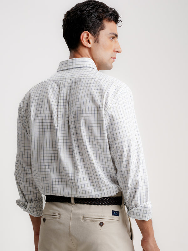 Regular Fit White Twill Shirt