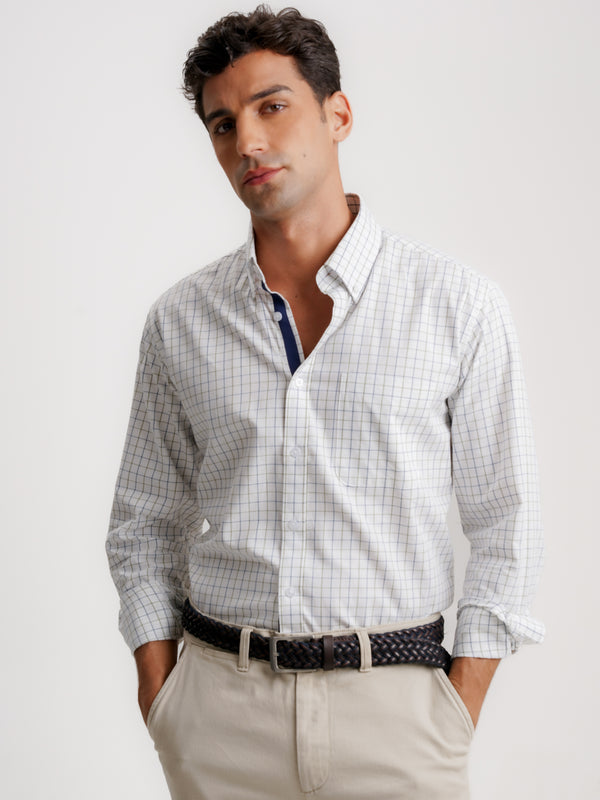 Regular Fit White Twill Shirt