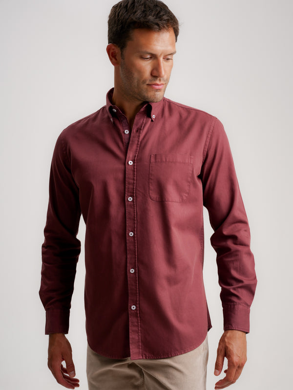 Regular Fit Structured Shirt Red