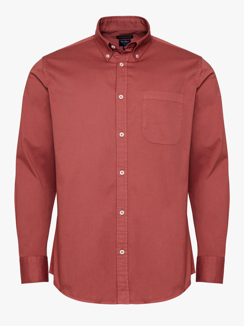 Red Twill Regular Fit Shirt