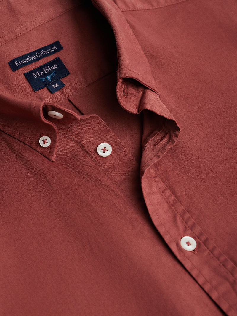 Red Twill Regular Fit Shirt