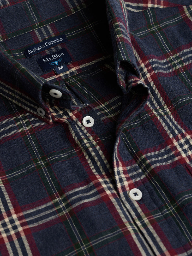 Blue Flannel Regular Fit Shirt