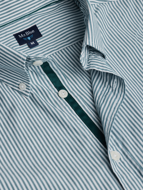 Camisa Regular Fit Popeline Verde