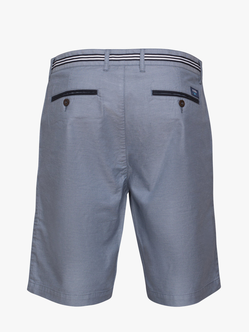 Pantalones cortos Oxford lisos azul medio