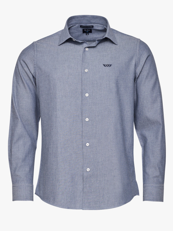 Twill Blue Slim Fit Shirt