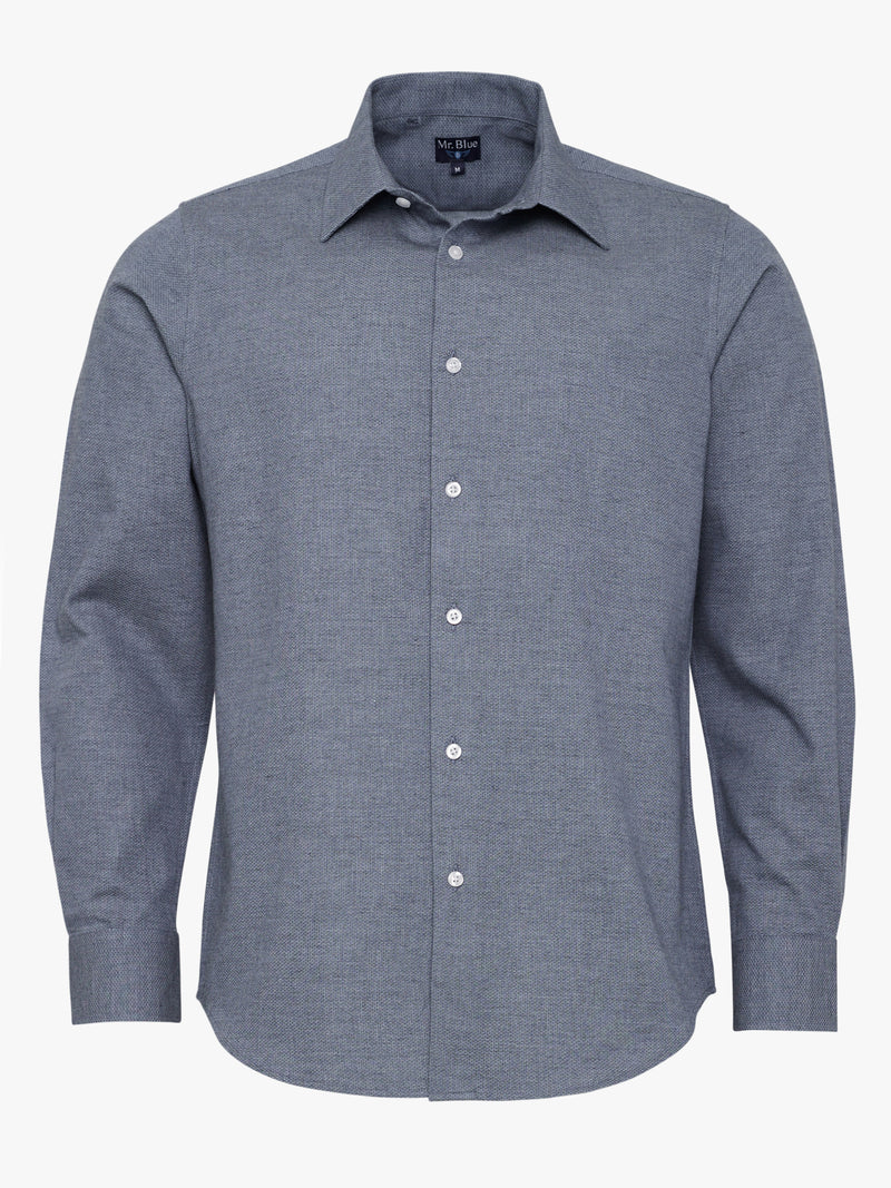 Slim Fit Shirt Dobby Blue