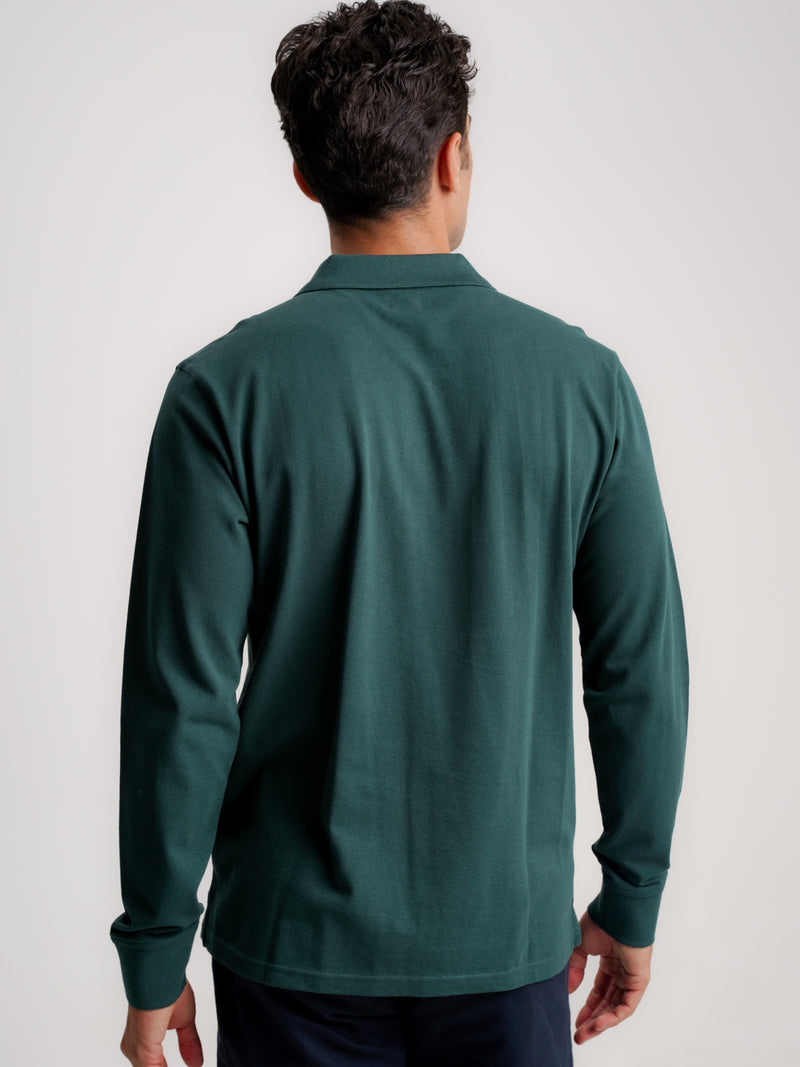 Polo Regular Fit Piquet Verde