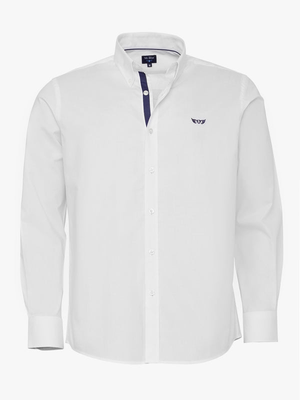 Camisa Regular Fit Oxford Blanca