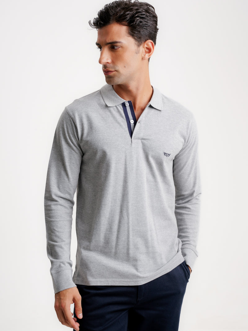 Polo Regular Fit Piquet Grey