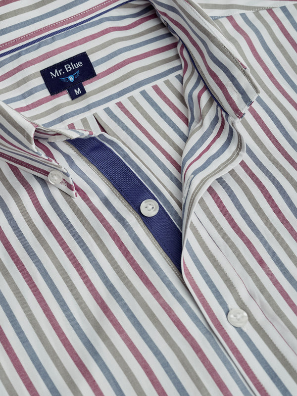 Camisa Regular Fit Oxford Azul