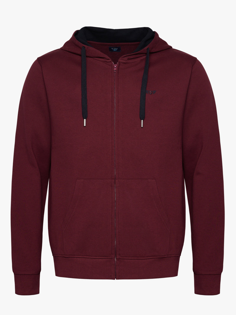 Bordeaux Hoodie With Logo