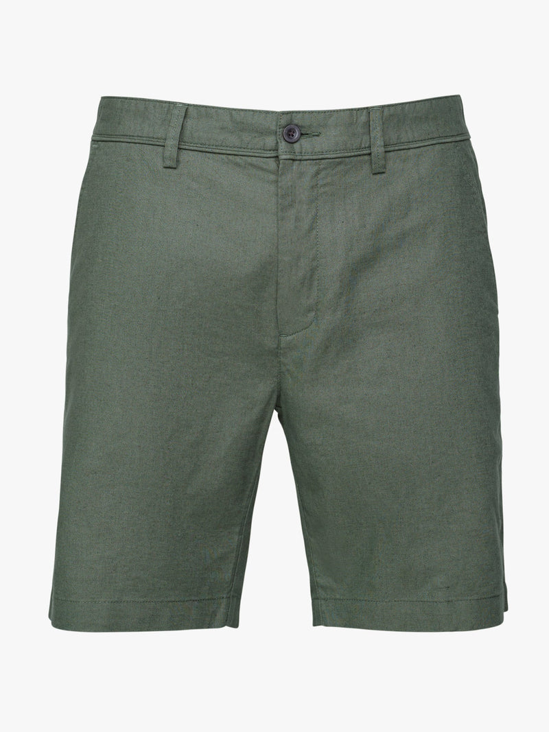 Bermuda Shorts Casual Fit Linen Green